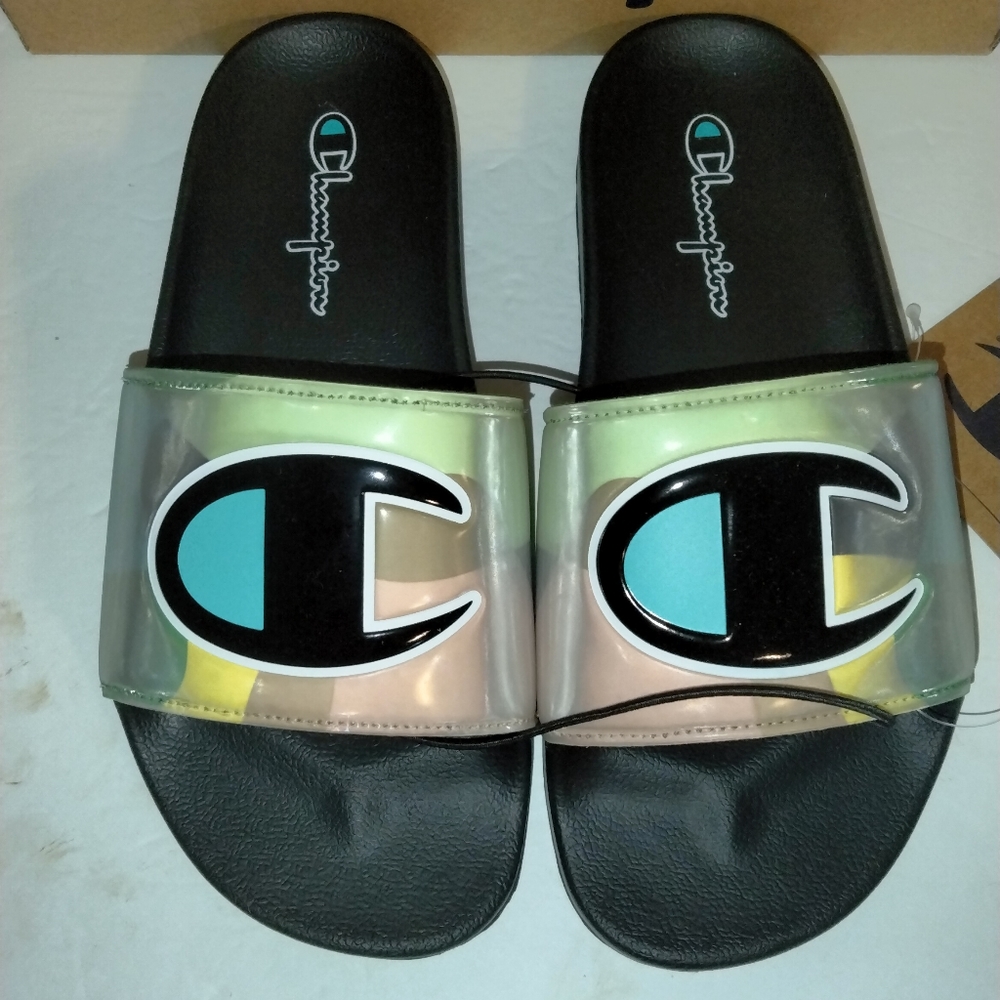 Champion Ipo optic Pink Pool Slides Women Size 8